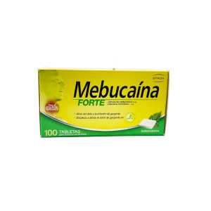MEBUCAINA FORTE MENTA CAJA X 100 TABLETAS 